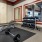 a gym with weights