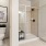 a bathroom with a glass shower