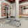a gym with weights